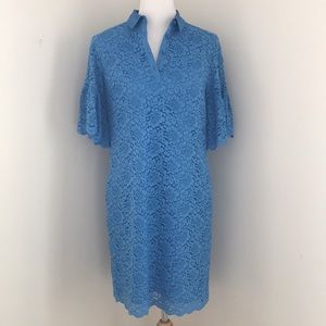 Banana Republic Blue Lace Sheath Dress sz S